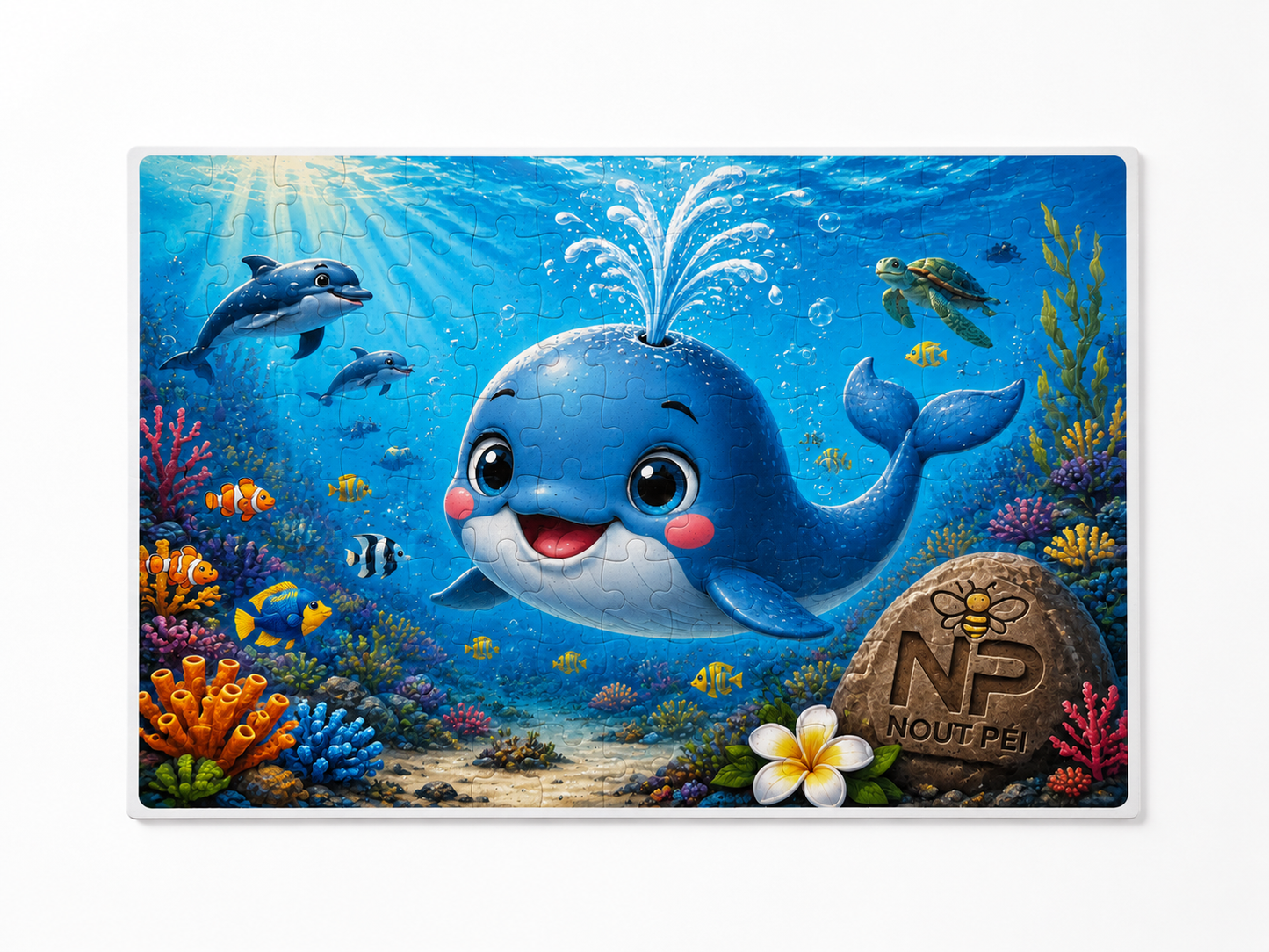 Puzzle 120 pièces – Ti Baleine | Nout Péi
