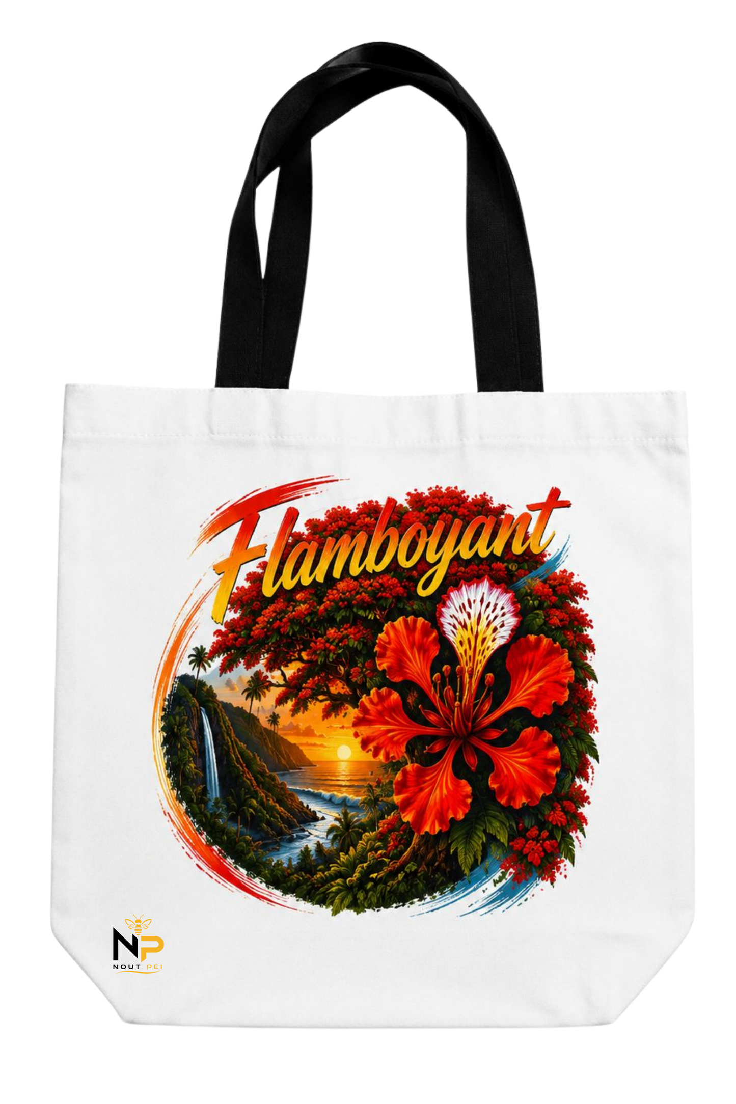 Tote Bag Nout Péi – Édition Flamboyant