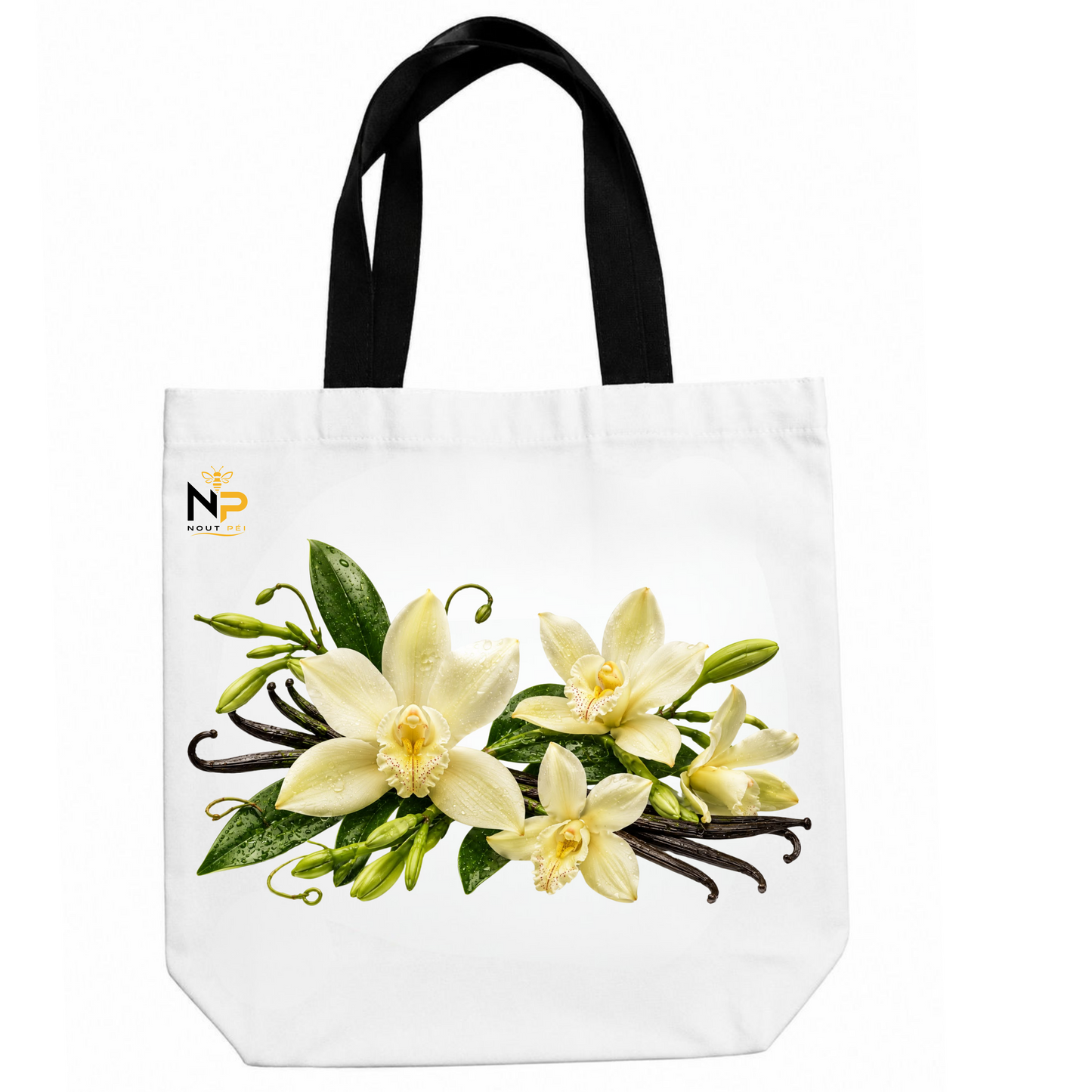 Tote Bag Nout Péi – Édition Fleur de Vanille