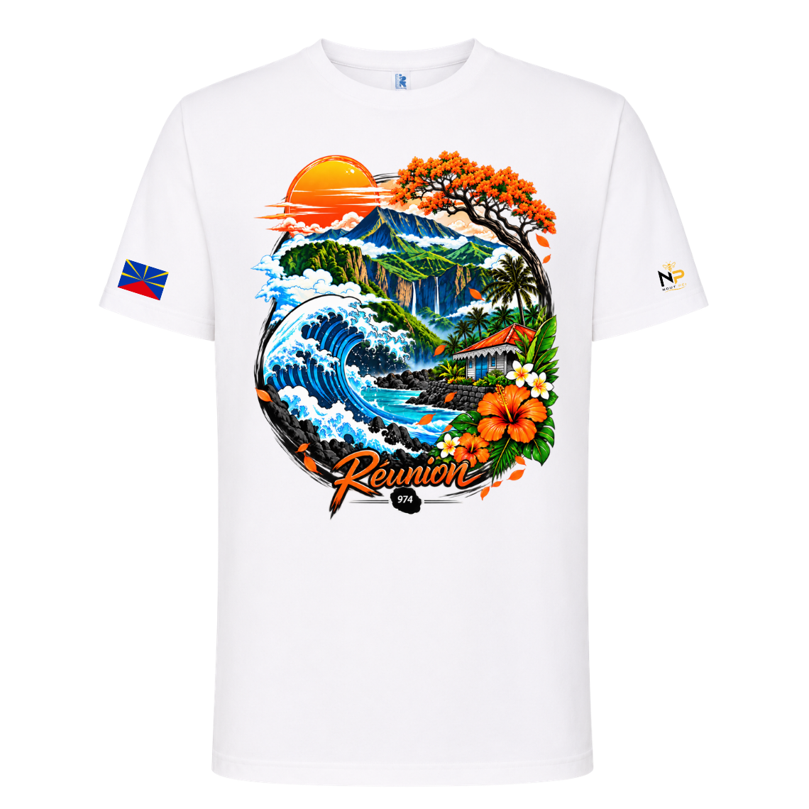 T-shirt La Réunion 974 – Paysage Péi | Nout Péi