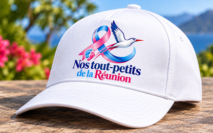 Casquette blanche solidaire – Nos tout-petits de La Réunion