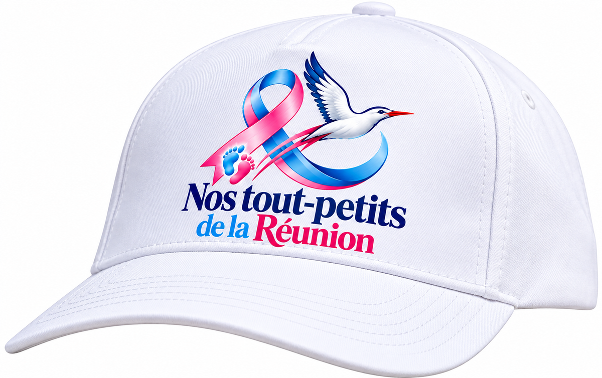 Casquette blanche solidaire – Nos tout-petits de La Réunion