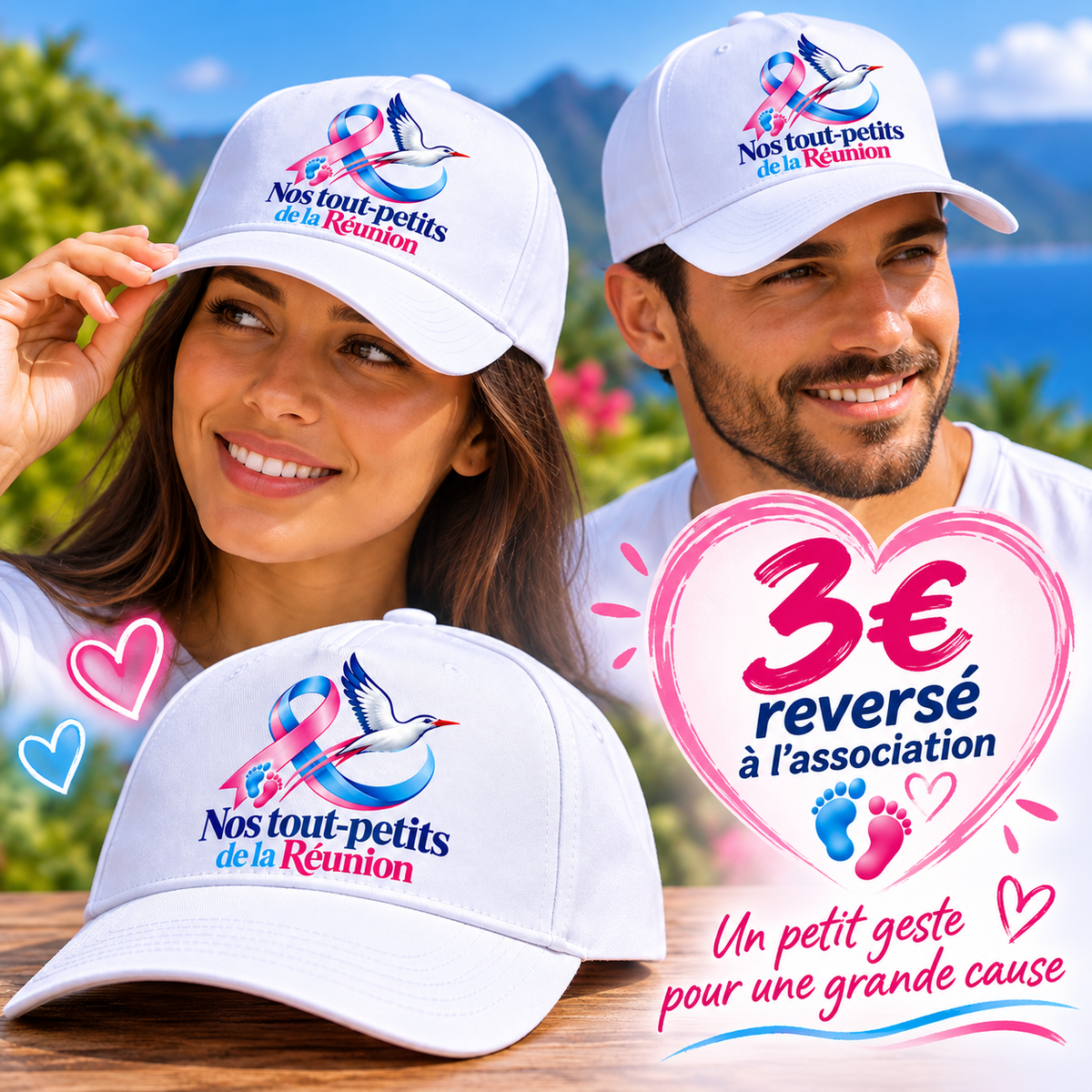 Casquette noire  – Nos tout-petits de La Réunion