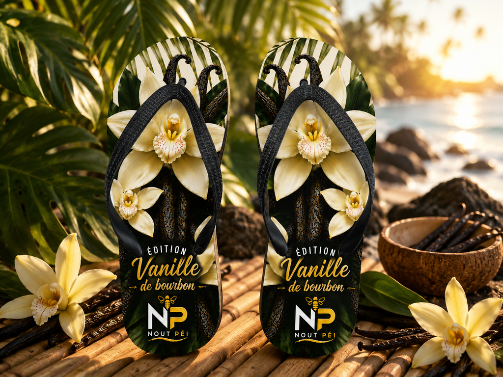 Tongs Nout Péi – Édition Vanille de Bourbon