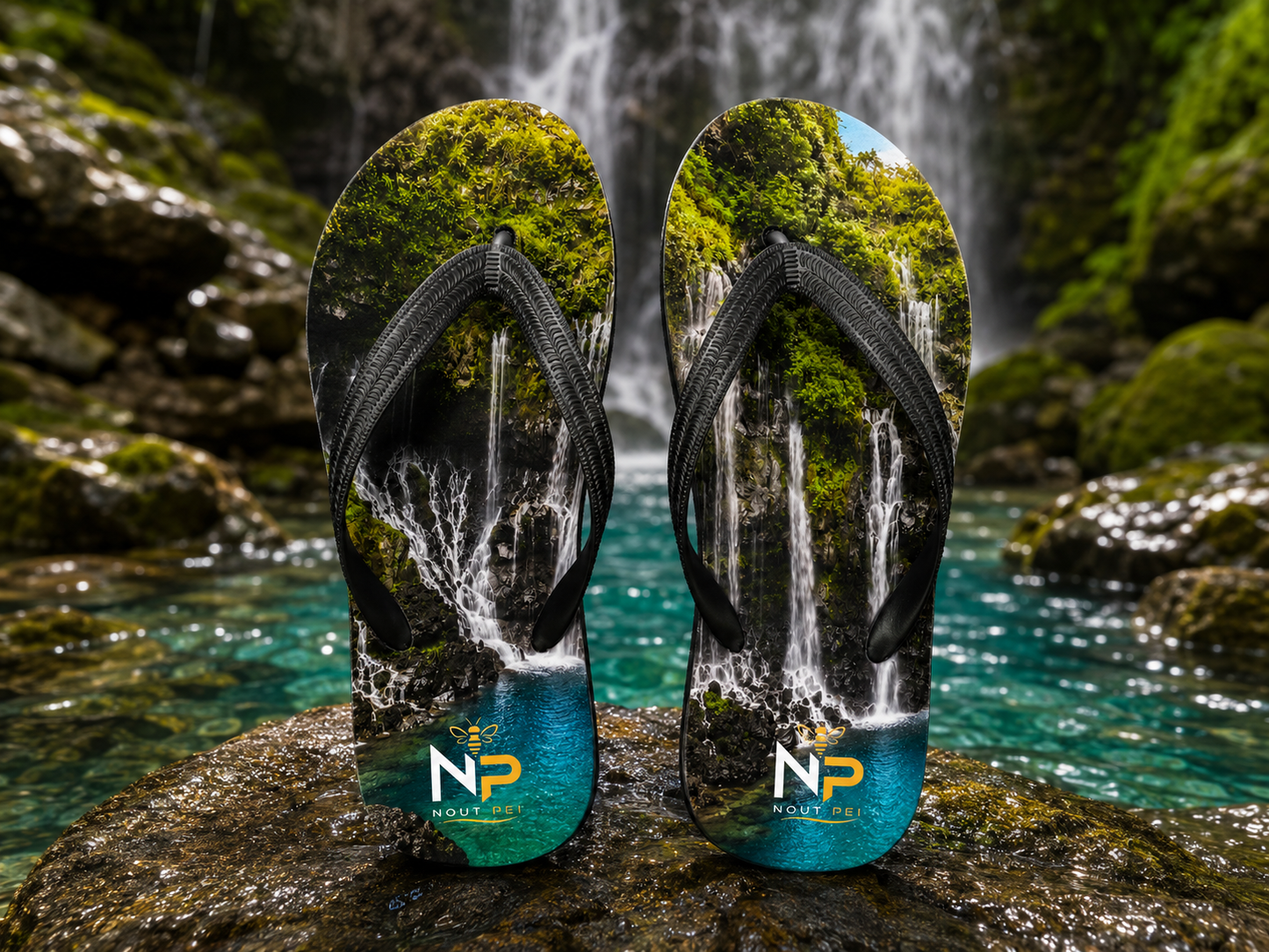 Tongs Nout Péi – Édition Cascade Grand Galet