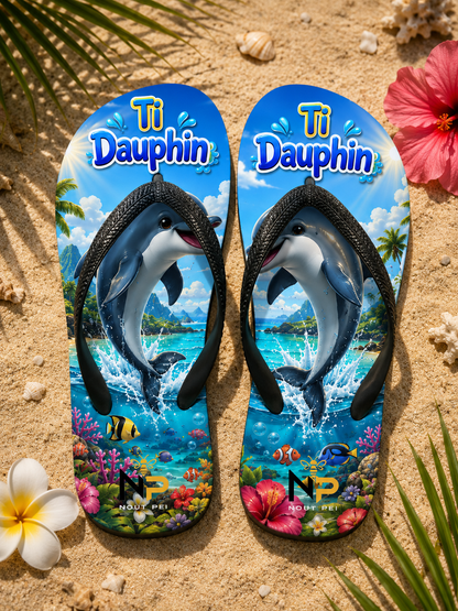 Tongs Enfant Nout Péi Kids – Édition Ti Dauphin