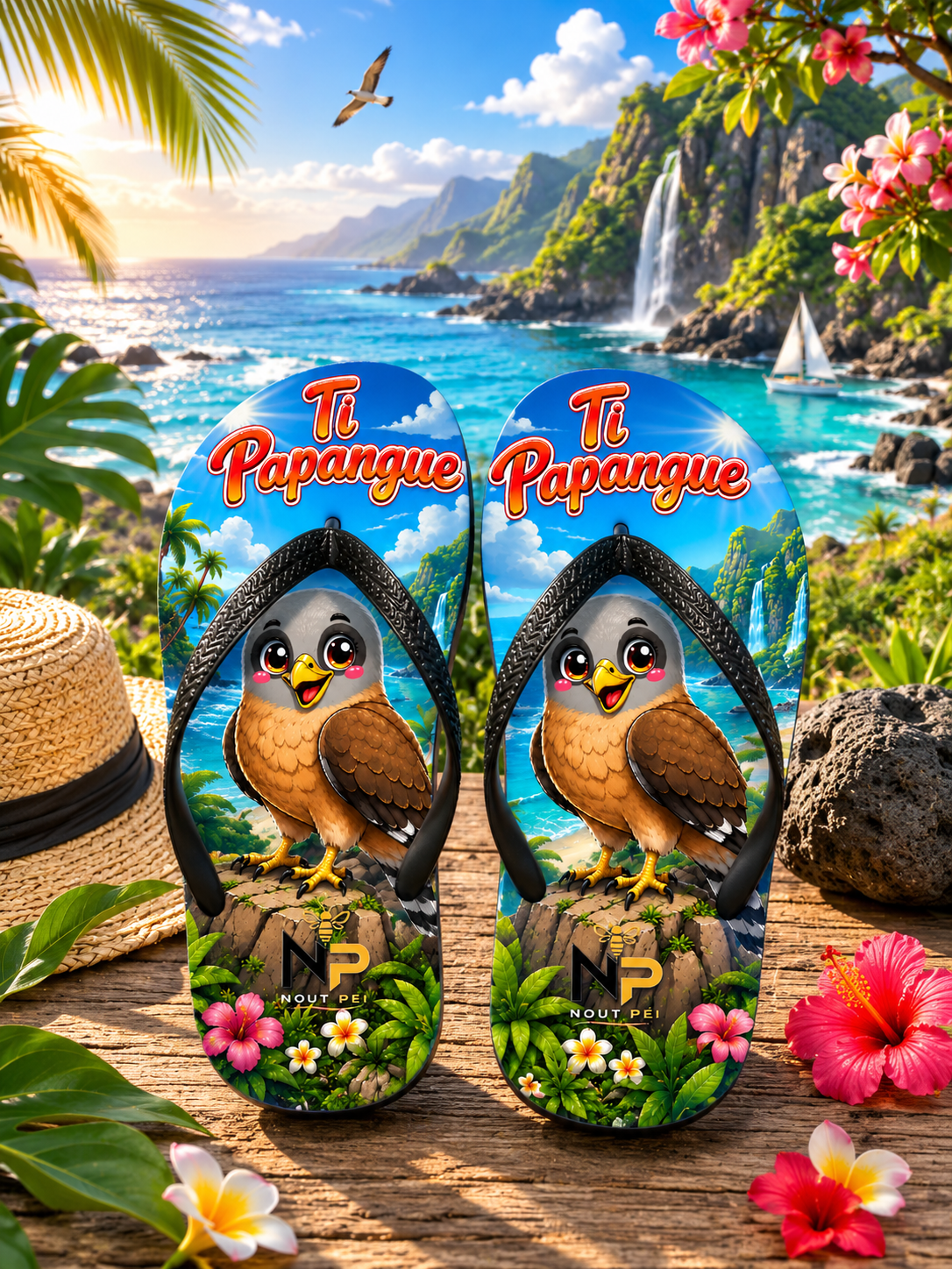 Tongs Enfant Nout Péi Kids – Édition Ti Papangue