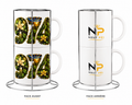 Coffret Duo 2 Tasses Blanches 8 oz avec Support – Édition Vanille de Bourbon | Nout Péi