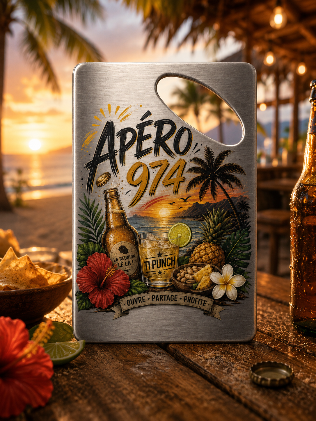 Décapsuleur Inox APÉRO 974 – Collection Apéro | Nout Péi