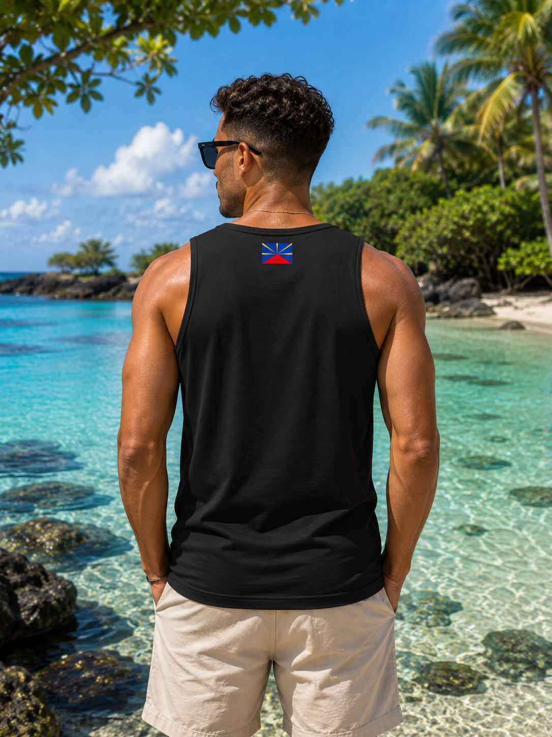 Débardeur Homme Sport Dos Nageur – Édition Lagon | Nout Péi