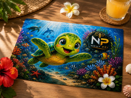Puzzle Enfant 120 Pièces – Ti Tortue | Nout Péi