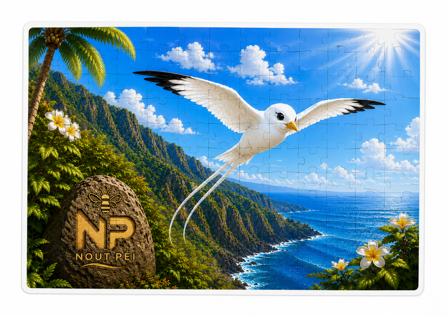 Puzzle 120 pièces – Paille-en-Queue de La Réunion | Édition Nout Péi