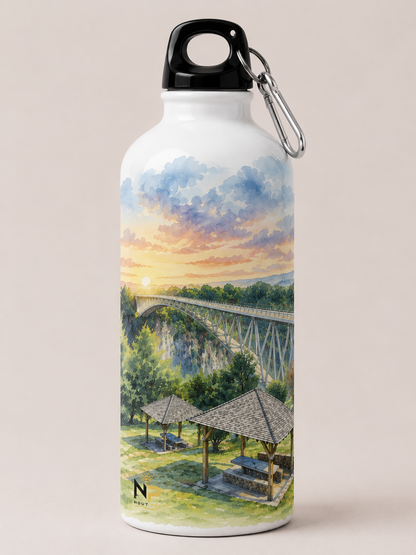 Gourde Randonnée 500 ml Aluminium – Édition Pont de l’Entre-Deux | Nout Péi