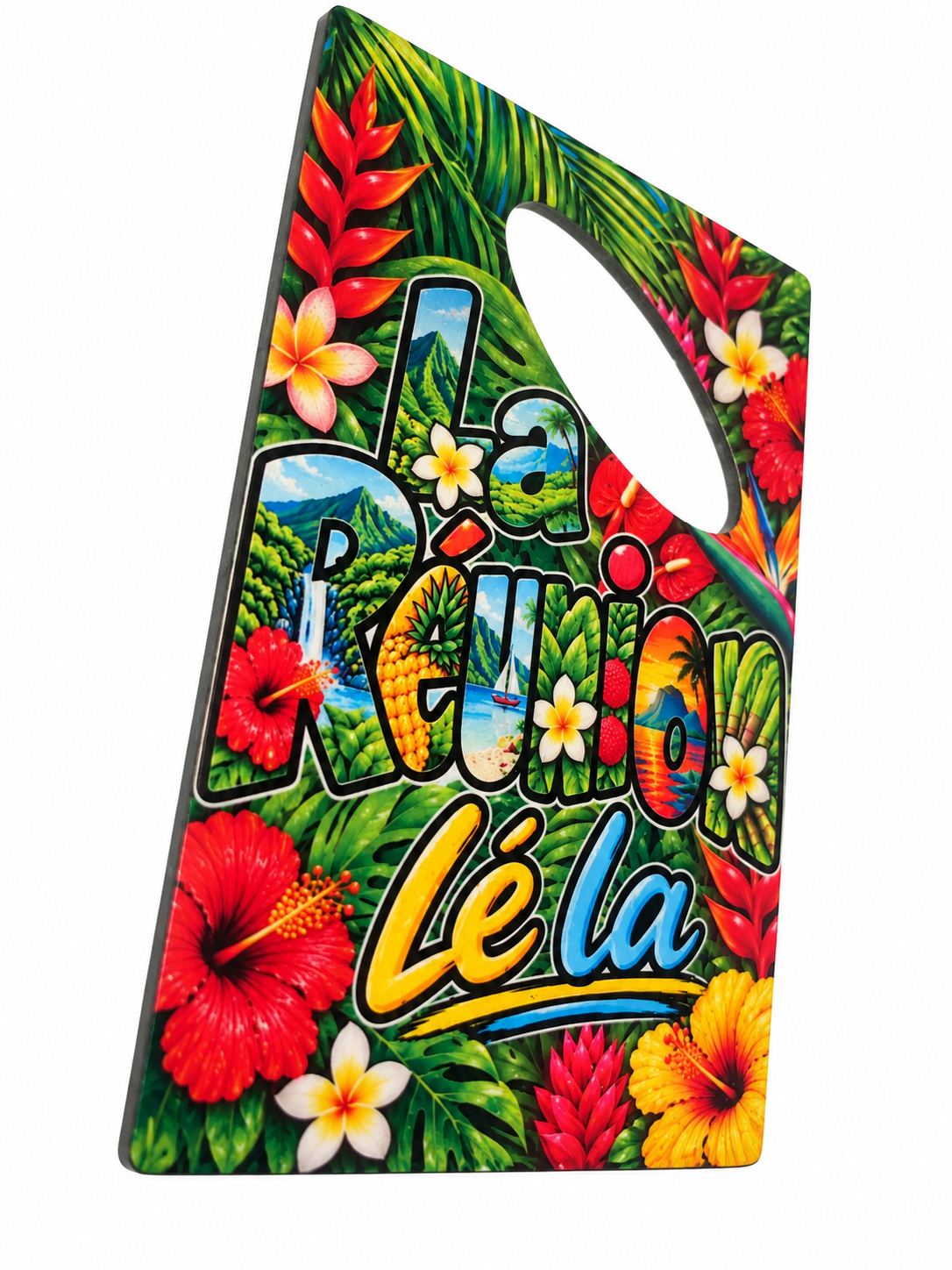 Décapsuleur La Réunion Lé La – Design Tropical & Fleurs Exotiques– Nout Péi
