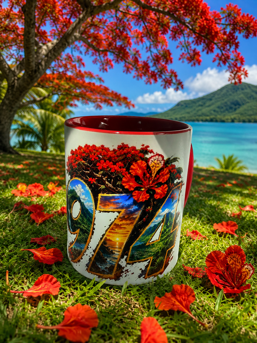 Mug Édition Flamboyant – Collection Nout Péi