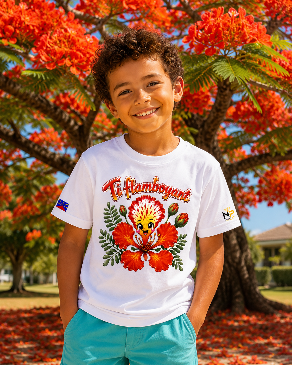 T-shirt enfant Ti flamboyant