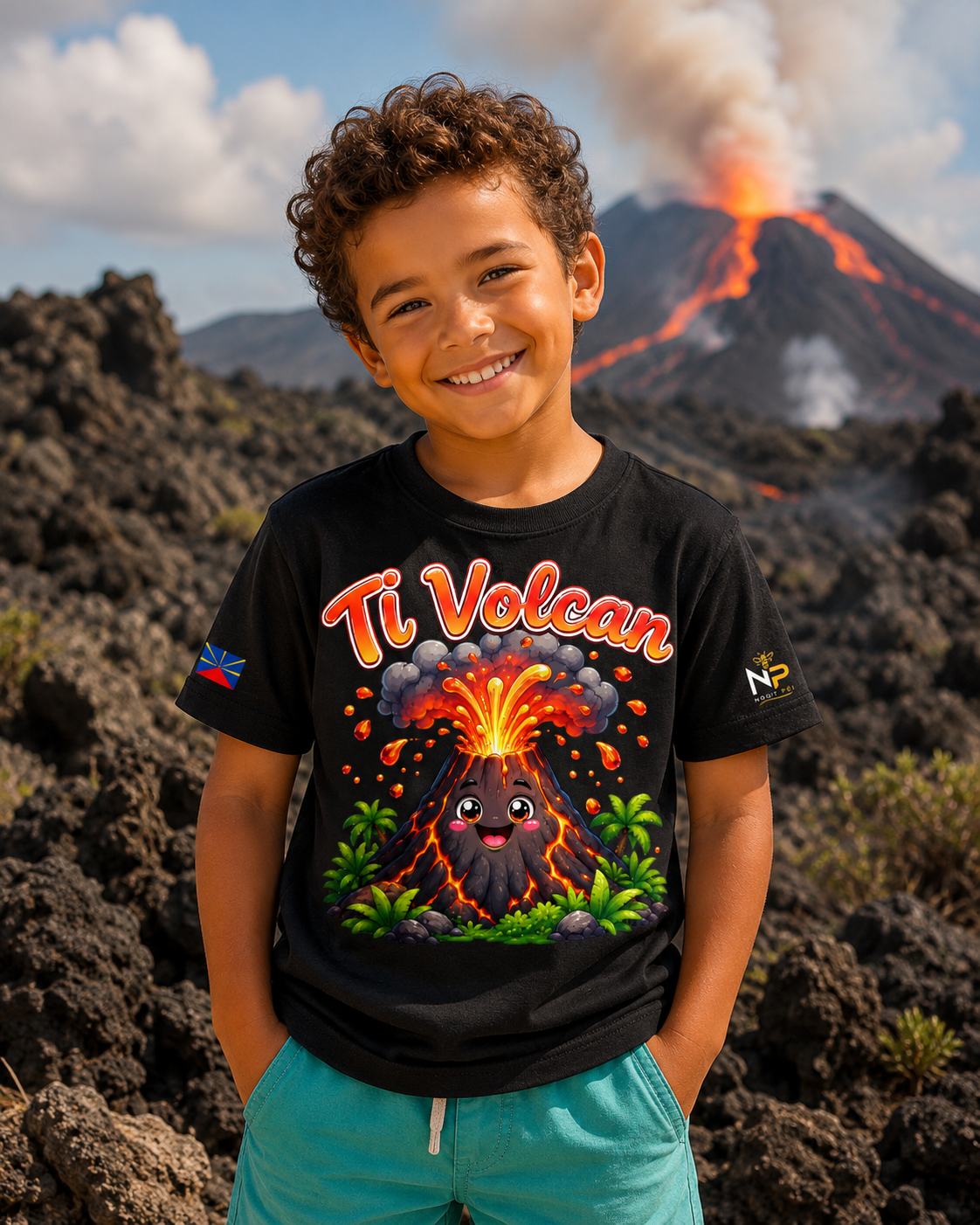 T-shirt enfant Ti volcan