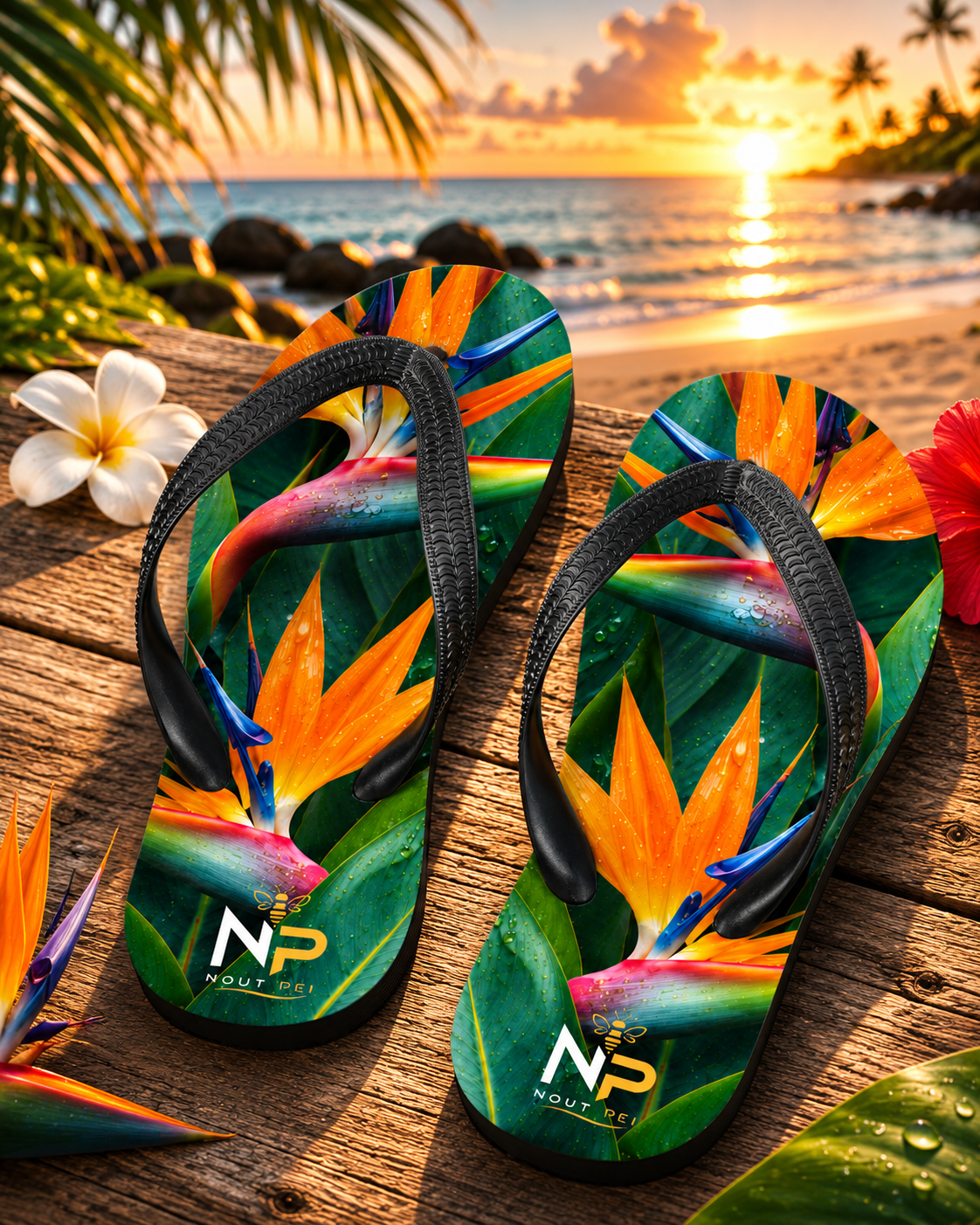 Tongs Nout Péi – Édition Oiseau de Paradis