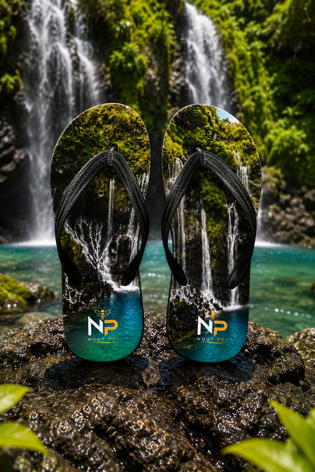 Tongs Nout Péi – Édition Cascade Grand Galet