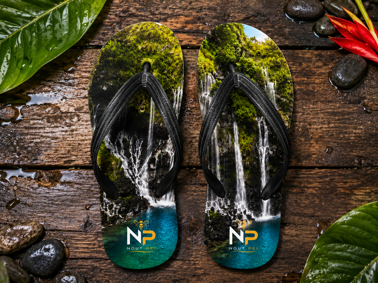 Tongs Nout Péi – Édition Cascade Grand Galet