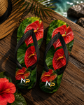 Tongs Nout Péi – Édition Anthurium