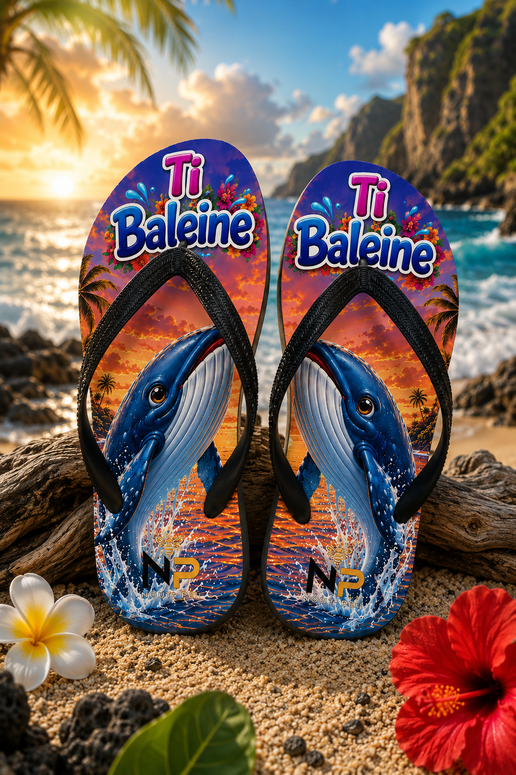 Tongs Enfant Nout Péi Kids – Édition Ti Baleine