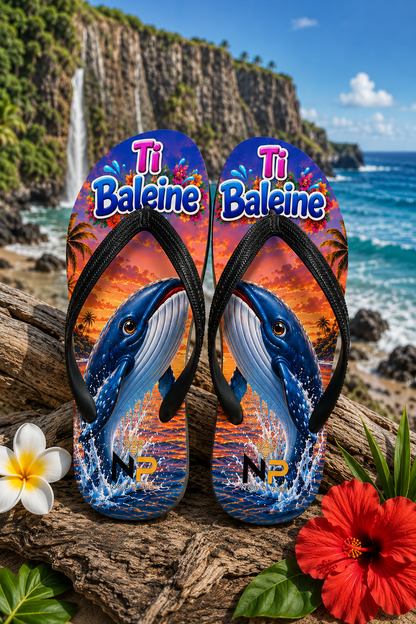 Tongs Enfant Nout Péi Kids – Édition Ti Baleine