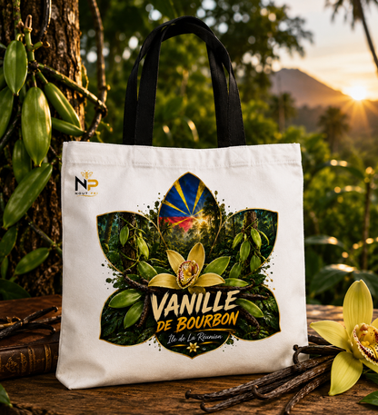 Tote Bag Nout Péi – Édition Vanille de Bourbon