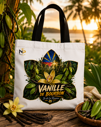 Tote Bag Nout Péi – Édition Vanille de Bourbon