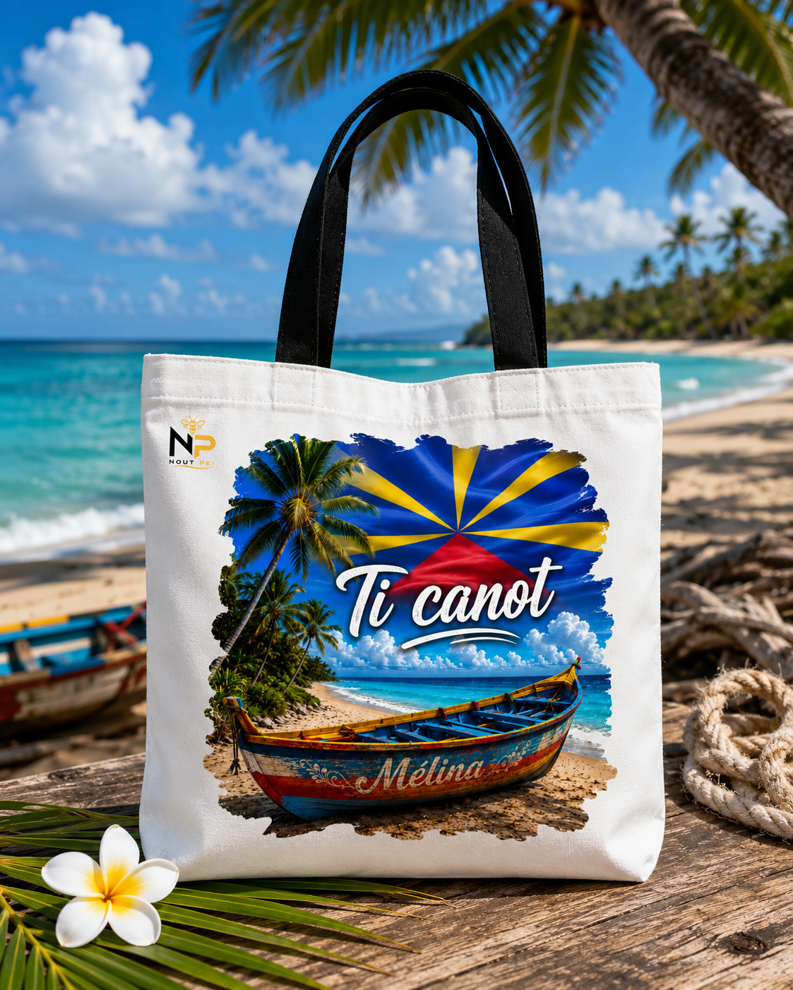 Tote Bag Nout Péi – Édition Ti Canot