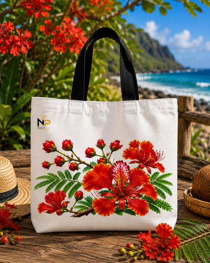 Tote Bag Nout Péi – Édition Flamboyant V.2