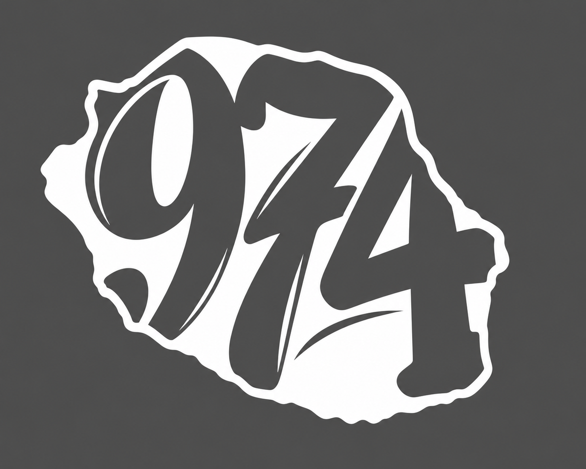 Sticker 974 Île de La Réunion – Vinyle Découpé