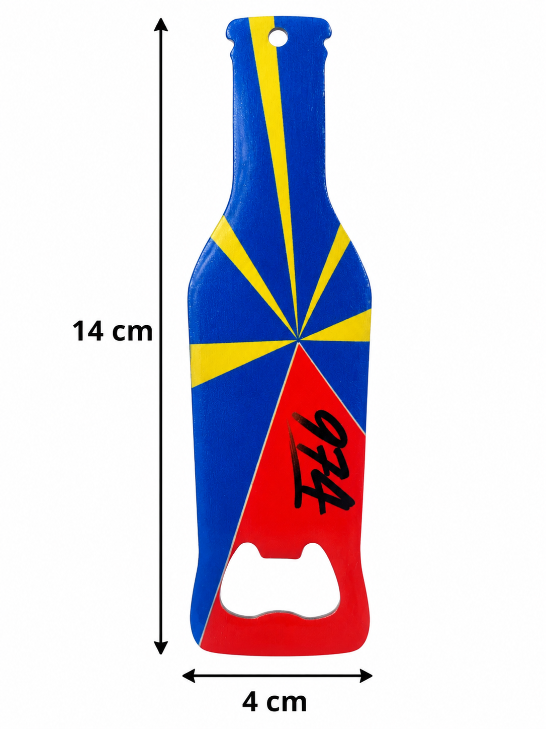 Décapsuleur Bouteille Drapeau de La Réunion 974 – Nout Péi