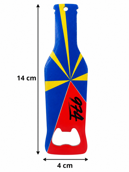 Décapsuleur Bouteille Drapeau de La Réunion 974 – Nout Péi