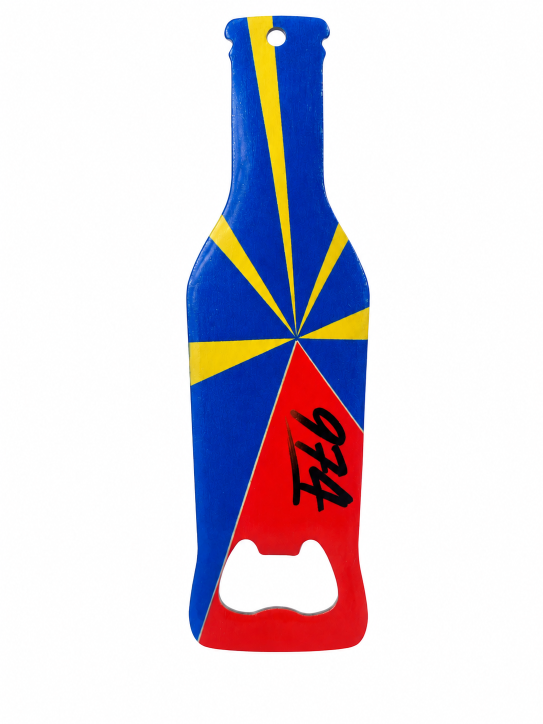 Décapsuleur Bouteille Drapeau de La Réunion 974 – Nout Péi