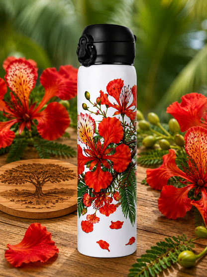 Gourde Isotherme en Acier Inoxydable 500 ml – Édition Flamboyant | Nout Péi