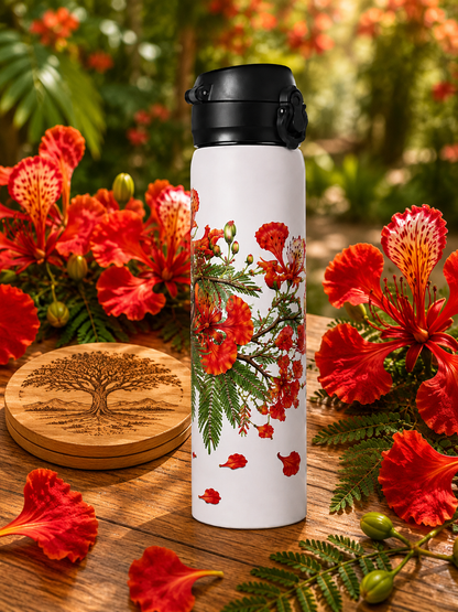 Gourde Isotherme en Acier Inoxydable 500 ml – Édition Flamboyant | Nout Péi