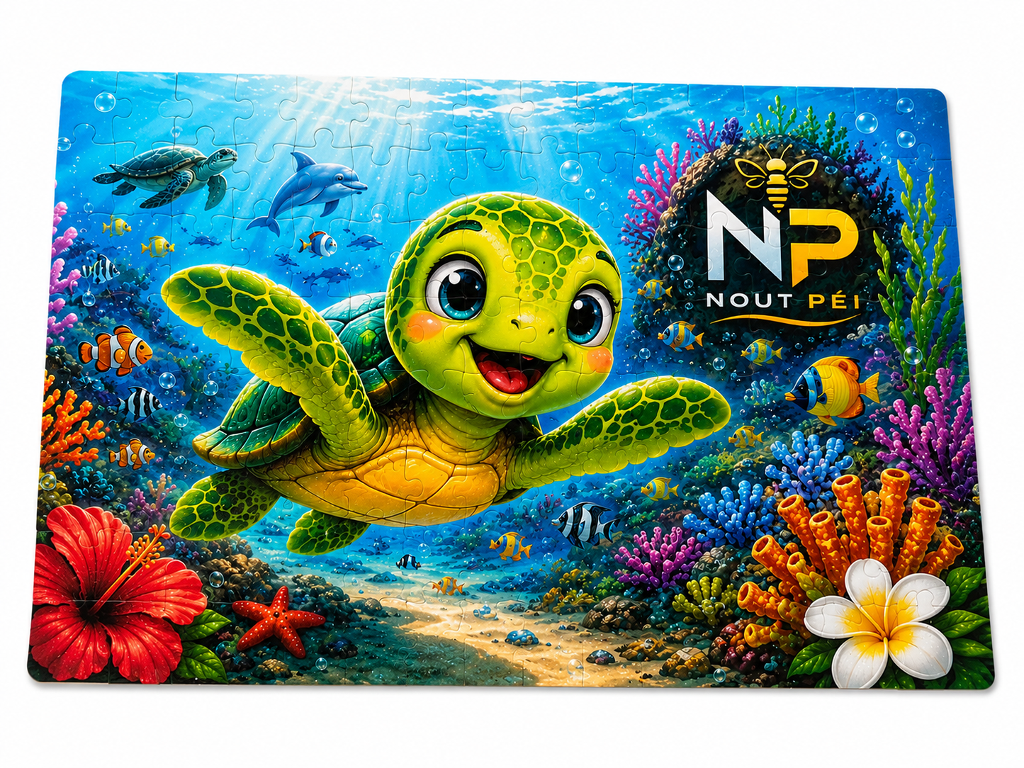 Puzzle Enfant 120 Pièces – Ti Tortue | Nout Péi