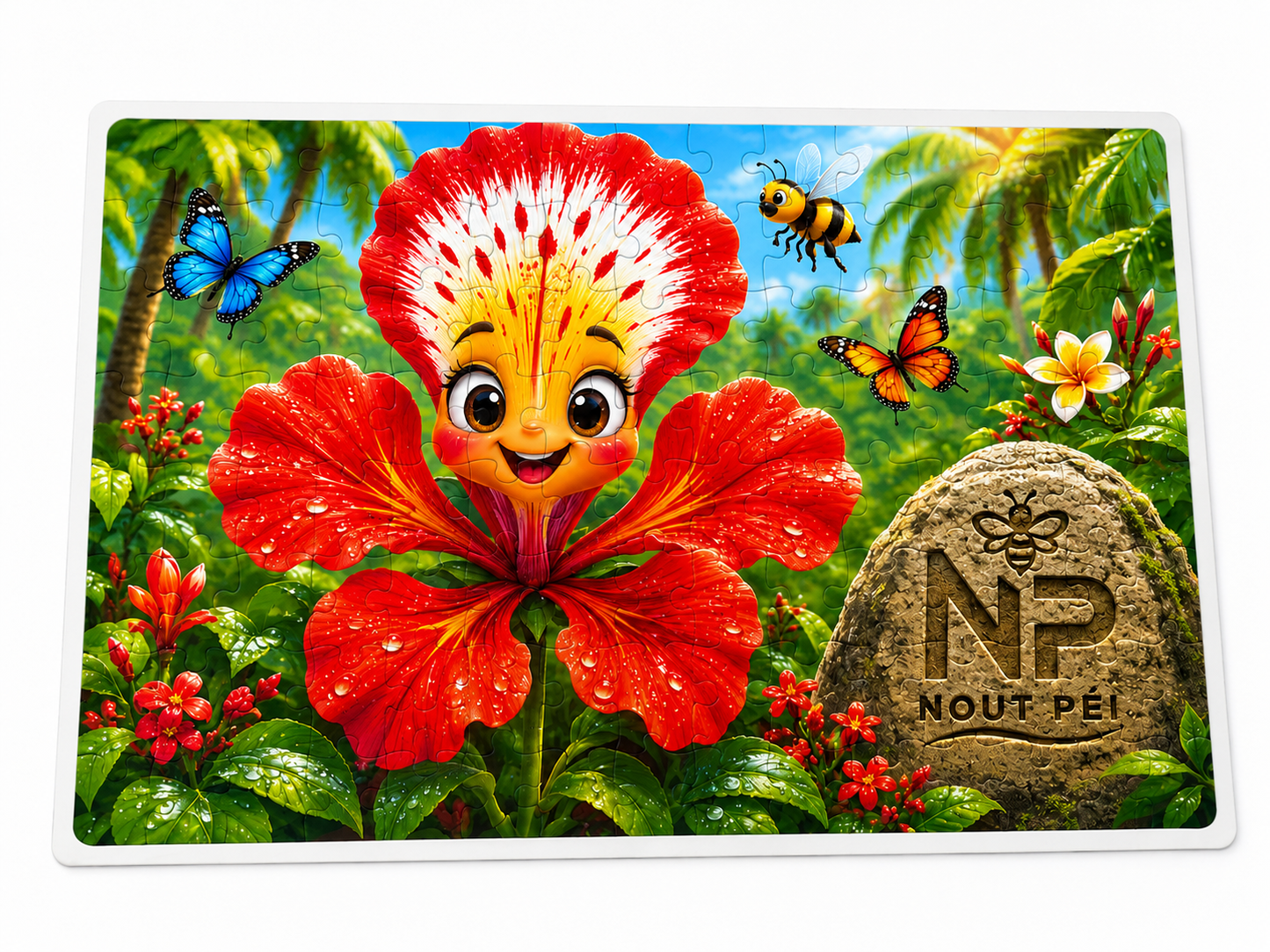 Puzzle Enfant 120 Pièces – Ti Flamboyant | Nout Péi