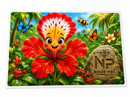 Puzzle Enfant 120 Pièces – Ti Flamboyant | Nout Péi