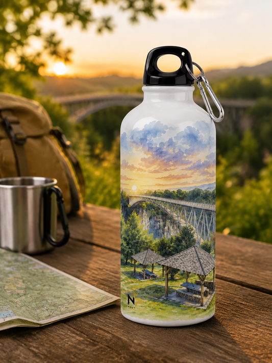 Gourde Randonnée 500 ml Aluminium – Édition Pont de l’Entre-Deux | Nout Péi