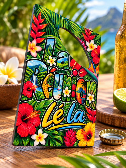 Décapsuleur La Réunion Lé La – Design Tropical & Fleurs Exotiques– Nout Péi