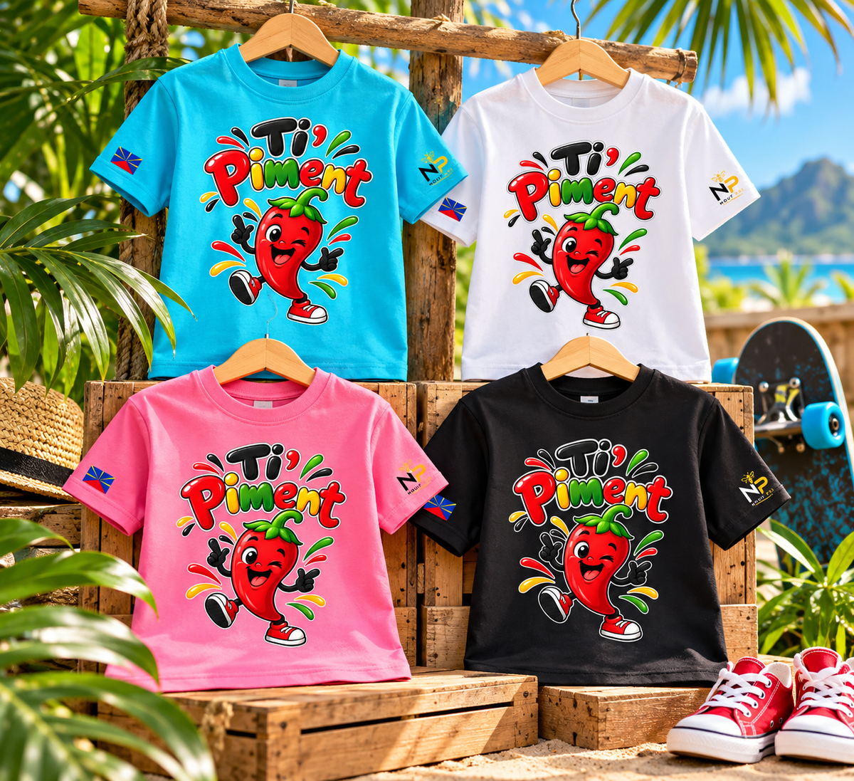 T-shirt Enfant Ti’ Piment – Nout Péi 🌶️