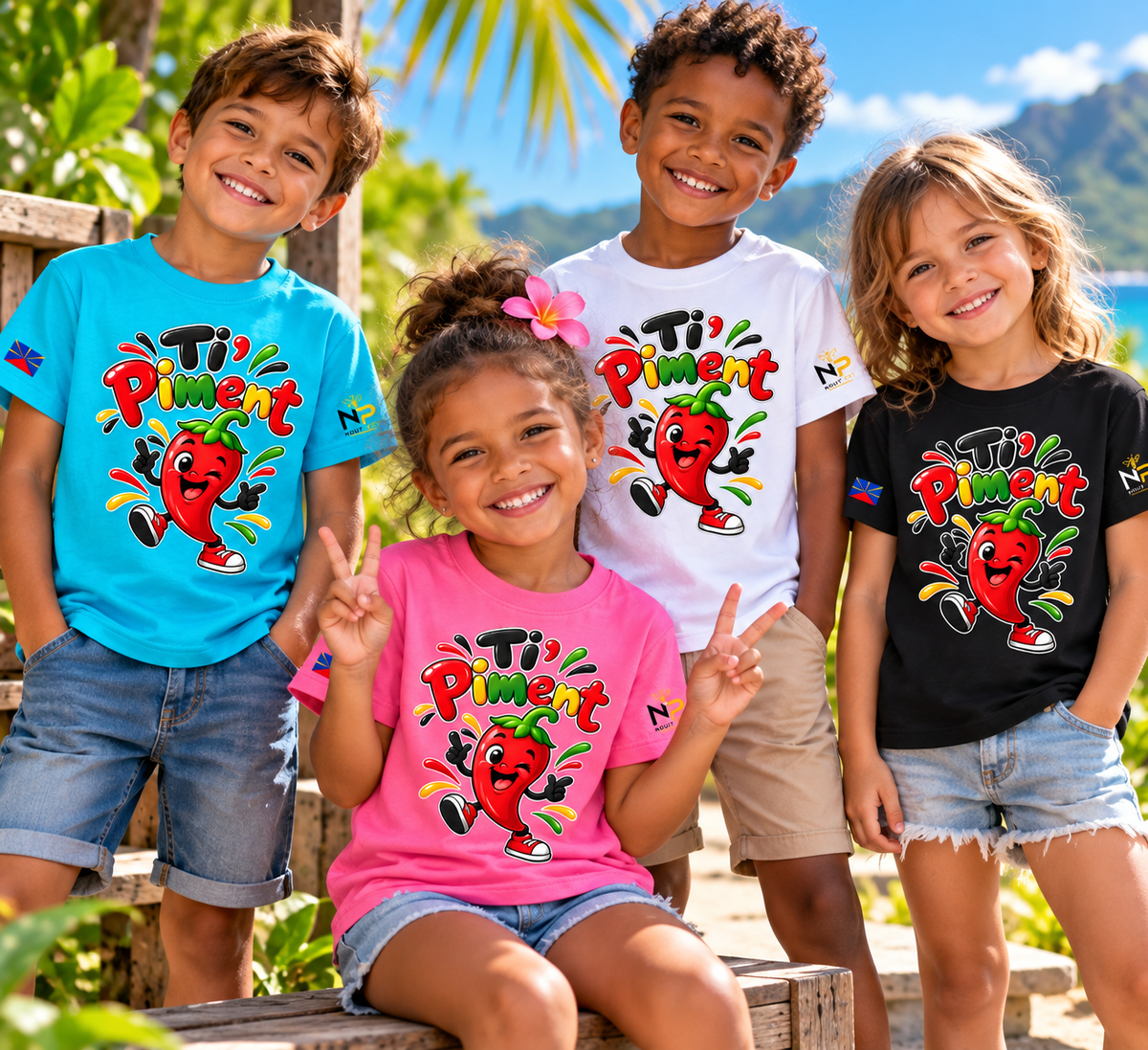 T-shirt Enfant Ti’ Piment – Nout Péi 🌶️