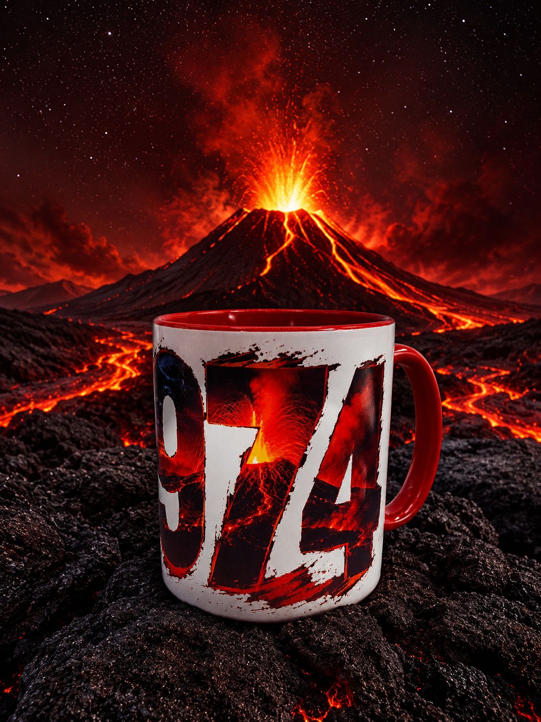Mug Édition Piton de la Fournaise – Collection Nout Péi