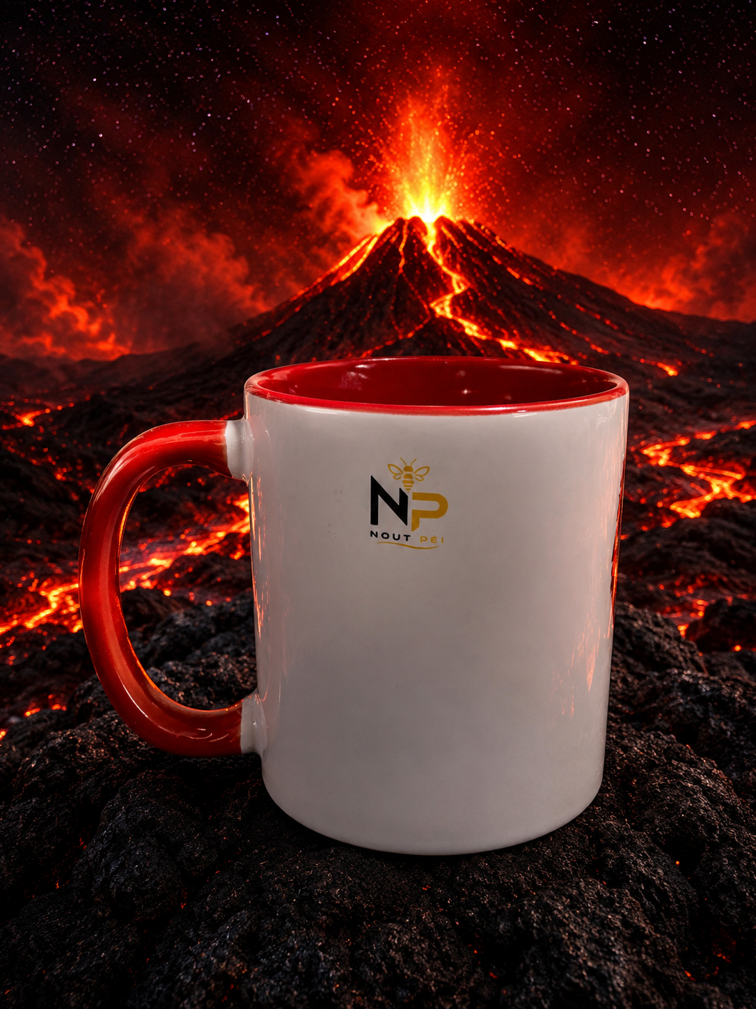 Mug Édition Piton de la Fournaise – Collection Nout Péi