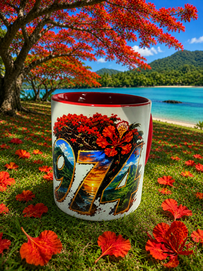 Mug Édition Flamboyant – Collection Nout Péi