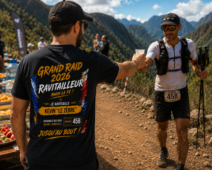 T-shirt Ravitailleur Grand Raid 2026 Diagonale des fous personnalisé | Nout Péi
