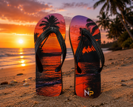 Tongs Coucher de Soleil – Île de La Réunion | Nout Péi