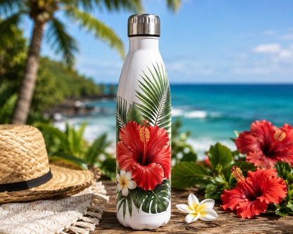 Gourde Isotherme 500 ml – Hibiscus Tropical